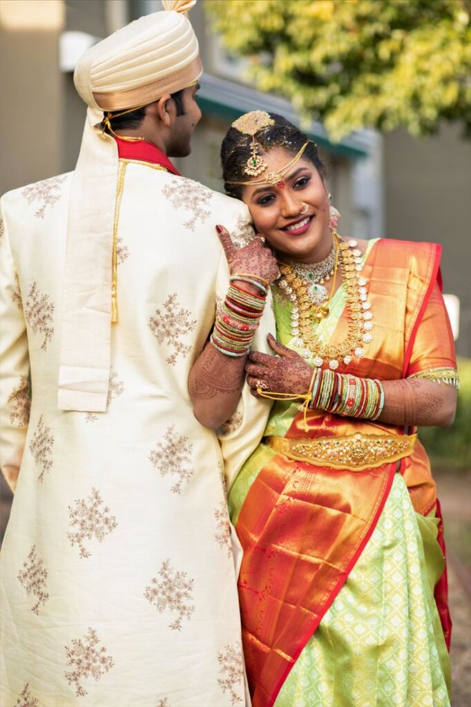 Bride portrait captured beautifully by Candid Wedding Photography Hyderabad with natural expression and elegant styling