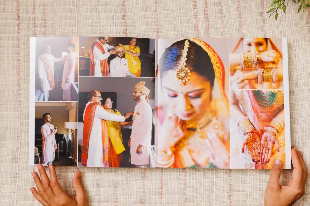 Photographer capturing a Telugu wedding couple during their ceremony with elegant lighting and storytelling style through Best Wedding Photography Hyderabad.