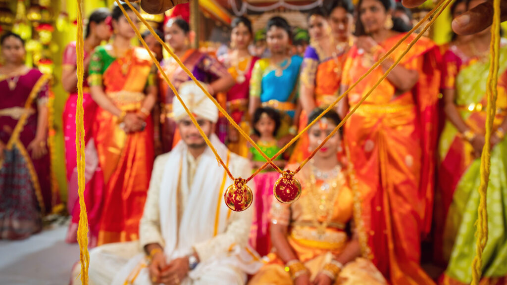 Elegant couple moment beautifully captured by professional wedding photographers in Hyderabad