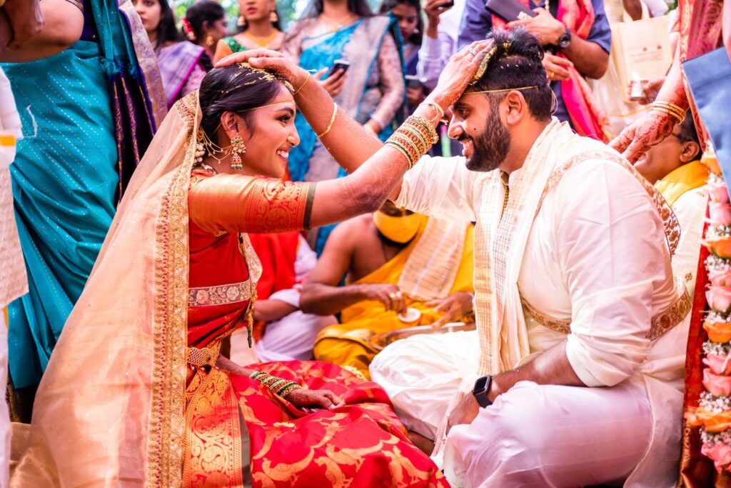 Traditional wedding moment captured through cultural Indian wedding photography